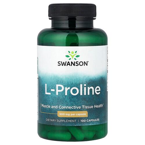 Swanson Vitamins L Proline 500 Mg 100 Capsules
