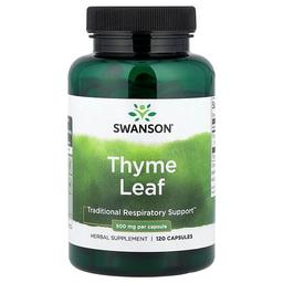 Swanson Vitamins Thyme Leaf 500 Mg 120 Capsules