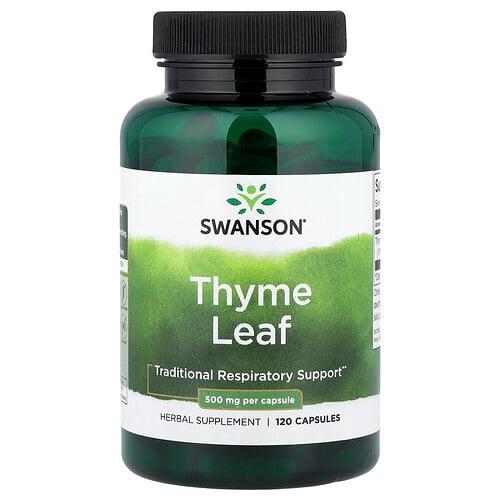Swanson Vitamins Thyme Leaf 500 Mg 120 Capsules