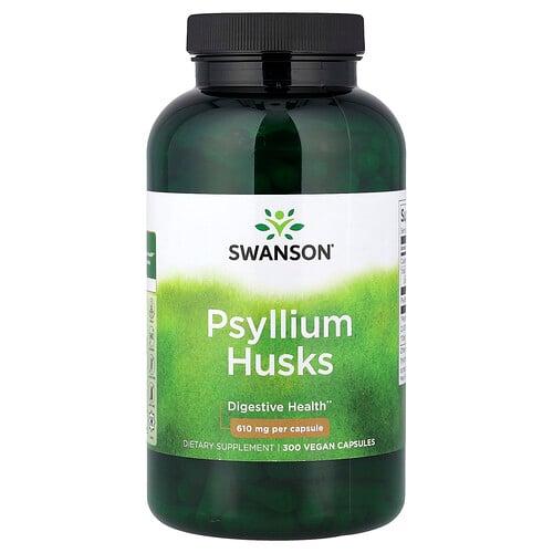 Swanson Vitamins Psyllium Husks 610 Mg 300 Vegan Capsules