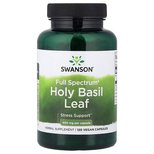 Swanson Vitamins Full Spectrum Holy Basil Leaf 400 Mg 120 Vegan Capsules