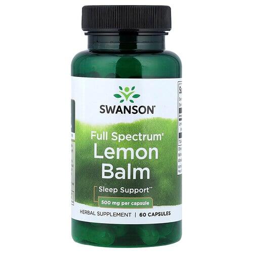Swanson Vitamins Full Spectrum Lemon Balm 500 Mg 60 Capsules