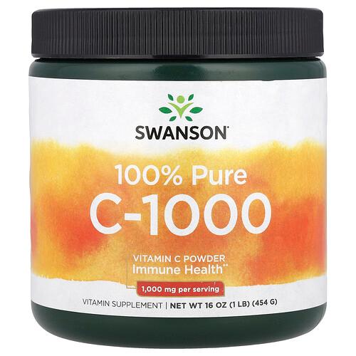 Swanson Vitamins 100 Pure C 1000 Vitamin C Powder 16 Oz 454 G