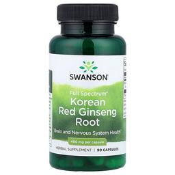 Swanson Vitamins Full Spectrum Korean Red Ginseng Root 400 Mg 90 Capsules