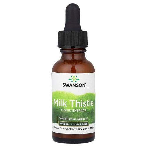 Swanson Vitamins Milk Thistle Liquid Extract Alcohol Sugar Free 1 Fl Oz 29 6 Ml