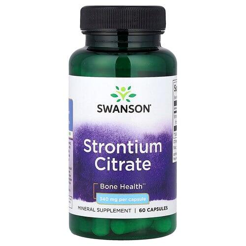 Swanson Vitamins Strontium Citrate 340 Mg 60 Capsules