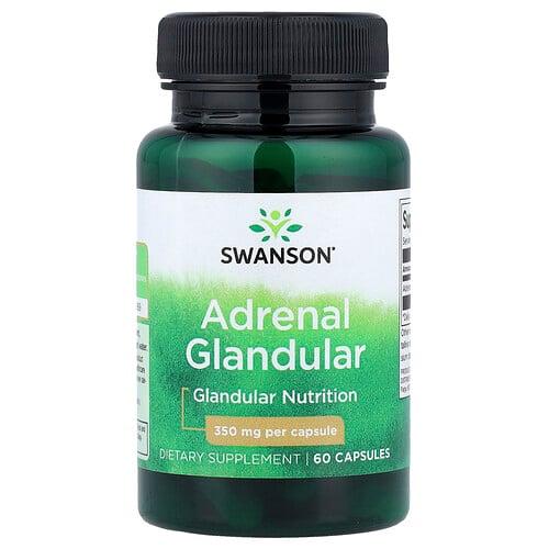 Swanson Vitamins Adrenal Glandular 350 Mg 60 Capsules