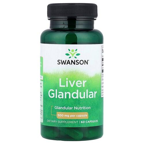 Swanson Vitamins Liver Glandular 500 Mg 60 Capsules