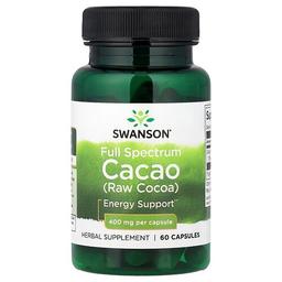 Swanson Vitamins Full Spectrum Cacao Raw Cocoa 400 Mg 60 Capsules