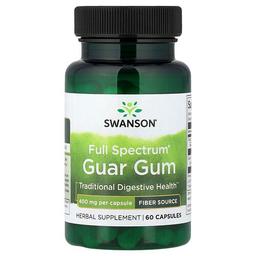 Swanson Vitamins Full Spectrum Guar Gum 400 Mg 60 Capsules