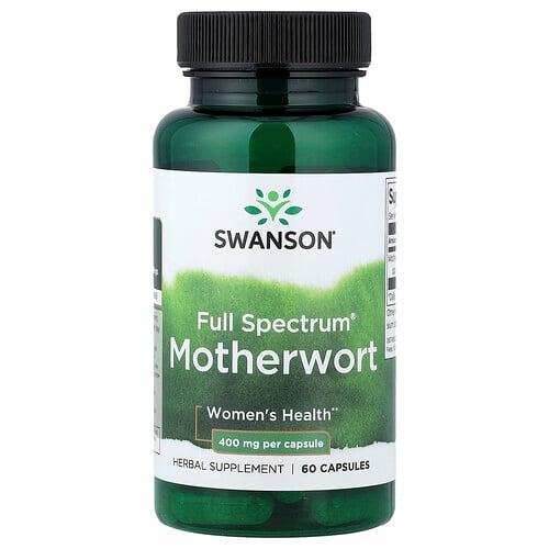 Swanson Vitamins Full Spectrum Motherwort 400 Mg 60 Capsules