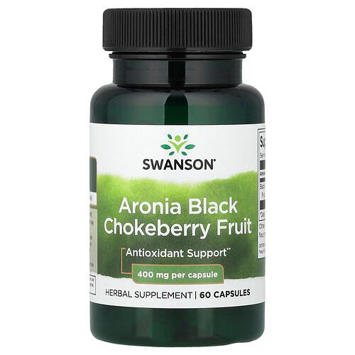 Swanson Vitamins Aronia Black Chokeberry Fruit 400 Mg 60 Capsules