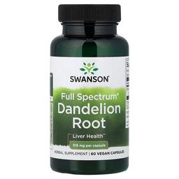 Swanson Vitamins Full Spectrum Dandelion Root 515 Mg 60 Vegan Capsules