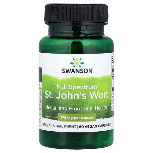 Swanson Vitamins Full Spectrum St John S Wort 375 Mg 60 Vegan Capsules