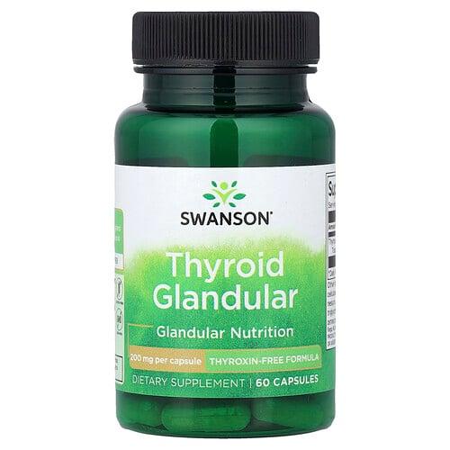 Swanson Vitamins Thyroid Glandular 200 Mg 60 Capsules
