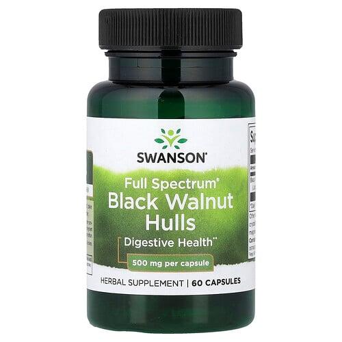 Swanson Vitamins Full Spectrum Black Walnut Hulls 500 Mg 60 Capsules