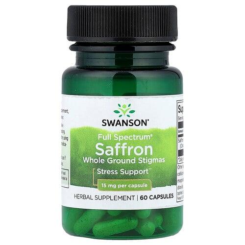 Swanson Vitamins Full Spectrum Saffron 15 Mg 60 Capsules