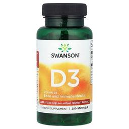 Swanson Vitamins Vitamin D3 Highest Potency 125 Mcg 5 000 Iu 250 Softgels