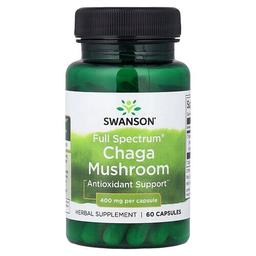 Swanson Vitamins Full Spectrum Chaga Mushroom 400 Mg 60 Capsules