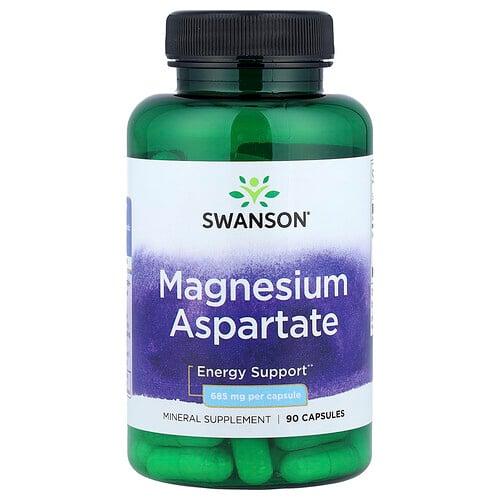 Swanson Vitamins Magnesium Aspartate 685 Mg 90 Capsules