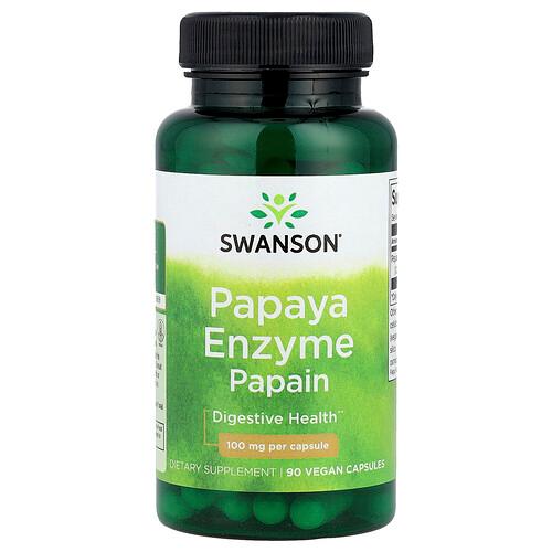 Swanson Vitamins Papaya Enzyme Papain 100 Mg 90 Vegan Capsules product image