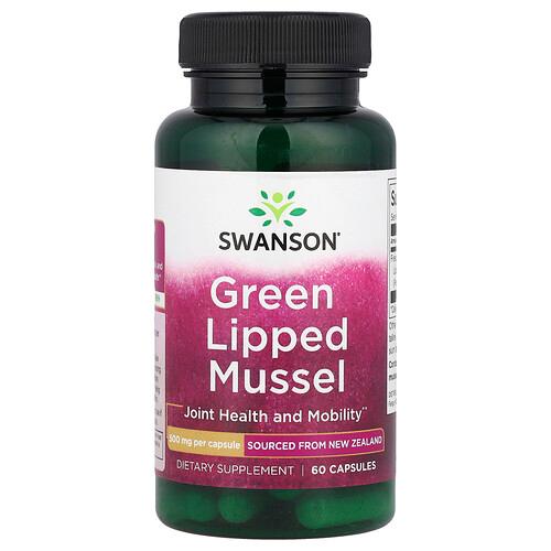 Swanson Vitamins Green Lipped Mussel 500 Mg 60 Capsules