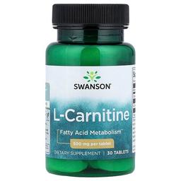 Swanson Vitamins L Carnitine 30 Tablets