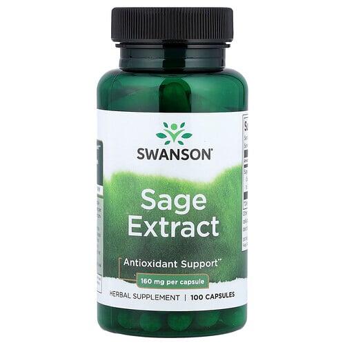 Swanson Vitamins Sage Extract 160 Mg 100 Capsules