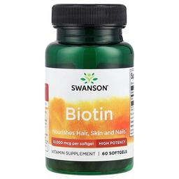 Swanson Vitamins Biotin 10 000 Mcg 60 Softgels