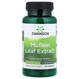 Swanson Vitamins Mullein Leaf Extract Standardized 250 Mg 60 Capsules