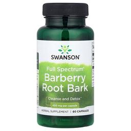 Swanson Vitamins Full Spectrum Barberry Root Bark 450 Mg 60 Capsules