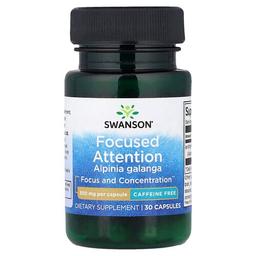 Swanson Vitamins Focused Attention Alpinia Galanga Caffeine Free 300 Mg 30 Capsules