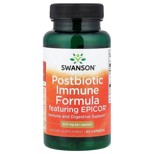 Swanson Vitamins Postbiotic Immune Formula Featuring Epicor 500 Mg 60 Capsules