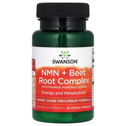 Swanson Vitamins Nmn Beet Root Complex 30 Vegan Capsules