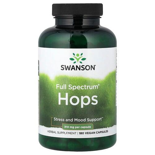 Swanson Vitamins Full Spectrum Hops 180 Vegan Capsules 310 Mg Per Capsule