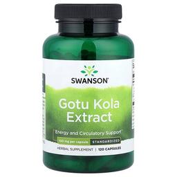Swanson Vitamins Gotu Kola Extract Standardized 100 Mg 120 Capsules