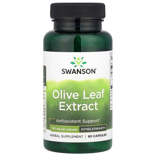 Swanson Vitamins Olive Leaf Extract 750 Mg 60 Capsules