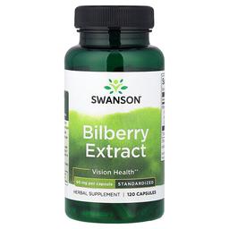 Swanson Vitamins Bilberry Extract Standardized 60 Mg 120 Capsules