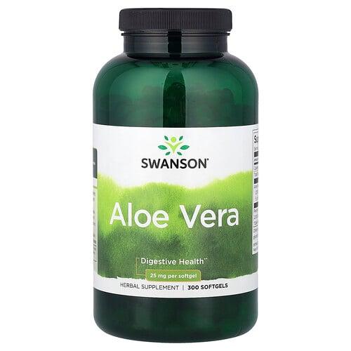 Swanson Vitamins Aloe Vera 25 Mg 300 Softgels