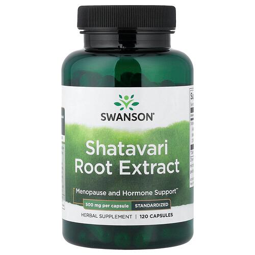 Swanson Vitamins Shatavari Root Extract Standardized 500 Mg 120 Capsules product image