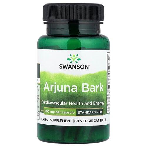 Swanson Vitamins Arjuna Bark Standardized 500 Mg 60 Veggie Capsules