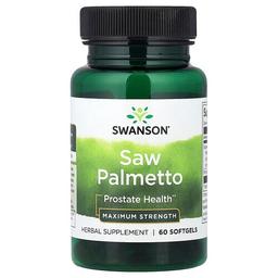 Swanson Vitamins Saw Palmetto Maximum Strength 60 Softgels