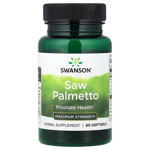 Swanson Vitamins Saw Palmetto Maximum Strength 60 Softgels product image