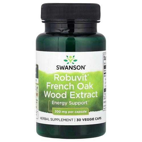 Swanson Vitamins Robuvit French Oak Wood Extract 200 Mg 30 Veggie Caps
