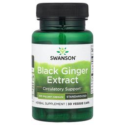 Swanson Vitamins Black Ginger Extract 100 Mg 30 Veggie Caps