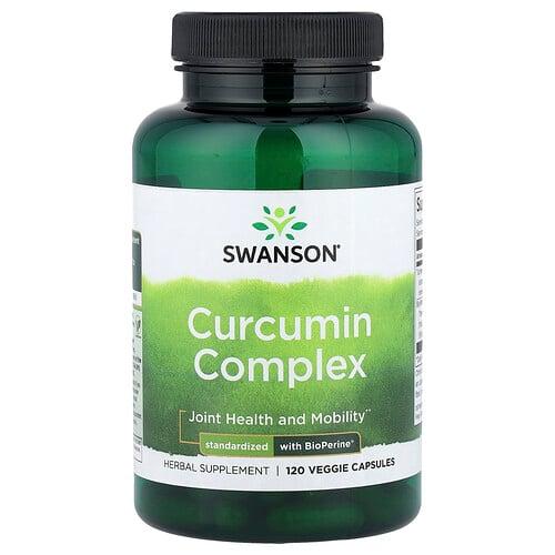 Swanson Vitamins Curcumin Complex Standardized With Bioperine 120 Veggie Capsules
