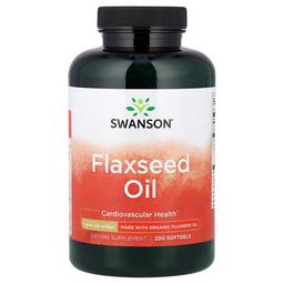 Swanson Vitamins Flaxseed Oil 1 G 200 Softgels