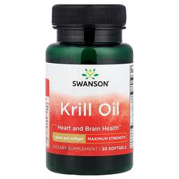 Swanson Vitamins Krill Oil Maximum Strength 30 Softgels