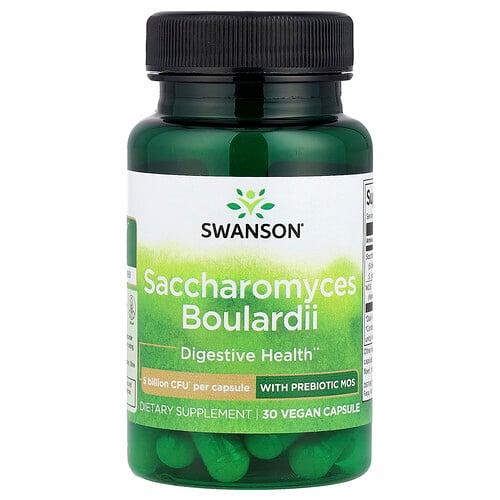 Swanson Vitamins Saccharomyces Boulardii With Prebiotic Mos 30 Vegan Capsules