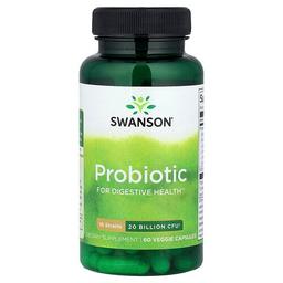 Swanson Vitamins Probiotic 20 Billion Cfu 60 Veggie Capsules